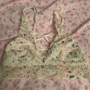 VS Pink Bralette Size M White/Speckle